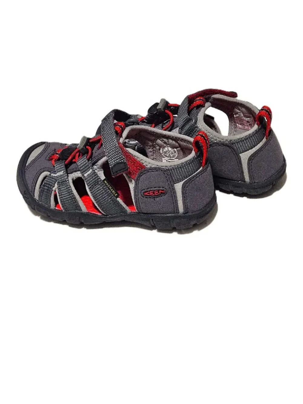 KEEN Seacamp II CNX Kids' Sandals - Size 9 - Grey/Red